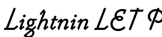 шрифт Lightnin LET Plain.1.0, бесплатный шрифт Lightnin LET Plain.1.0, предварительный просмотр шрифта Lightnin LET Plain.1.0
