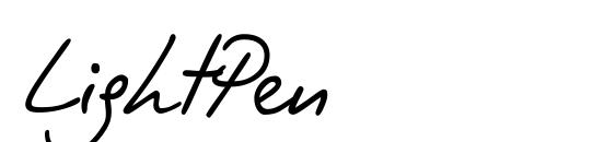 шрифт LightPen, бесплатный шрифт LightPen, предварительный просмотр шрифта LightPen