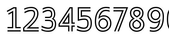 LigurinoOutline Regular Font, Number Fonts