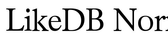 LikeDB Normal font, free LikeDB Normal font, preview LikeDB Normal font