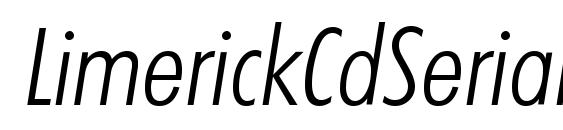 LimerickCdSerial Light Italic Font