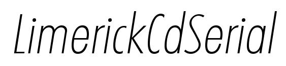 LimerickCdSerial Xlight Italic Font