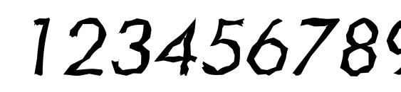 LimerickRandom Italic Font, Number Fonts