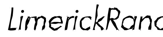 LimerickRandom Light Italic font, free LimerickRandom Light Italic font, preview LimerickRandom Light Italic font