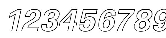 LinearOu BoldItalic Font, Number Fonts