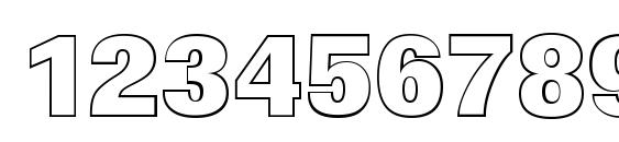 LinearOu Heavy Regular Font, Number Fonts