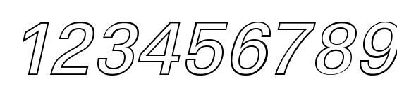 LinearOu Italic Font, Number Fonts
