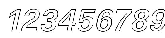 LinearOu Medium Italic Font, Number Fonts