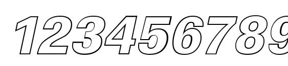 LinearOu Xbold Italic Font, Number Fonts