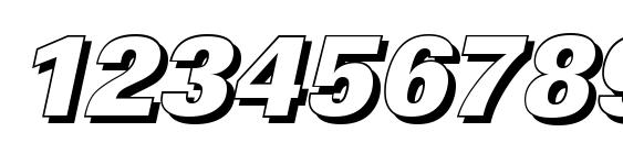 LinearSh Heavy Italic Font, Number Fonts