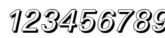 LinearSh Italic Font, Number Fonts