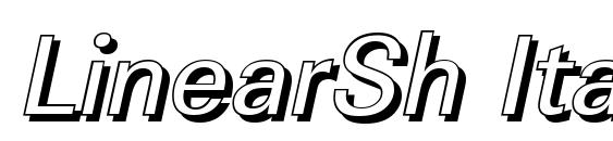 LinearSh Italic font, free LinearSh Italic font, preview LinearSh Italic font
