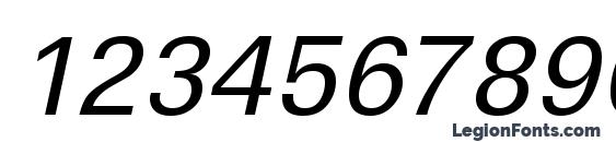 LinearStd Italic Font, Number Fonts