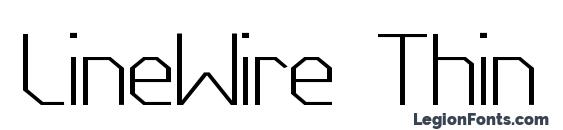 LineWire Thin font, free LineWire Thin font, preview LineWire Thin font