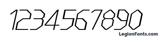 LineWire ThinItalic Font, Number Fonts