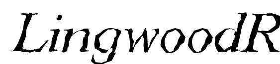 LingwoodRandom Italic font, free LingwoodRandom Italic font, preview LingwoodRandom Italic font