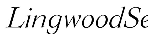 LingwoodSerial Light Italic Font