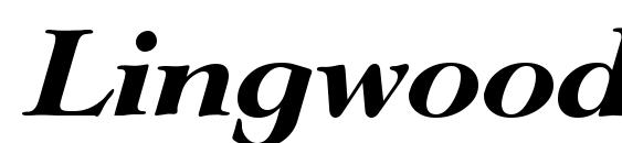LingwoodSerial Xbold Italic font, free LingwoodSerial Xbold Italic font, preview LingwoodSerial Xbold Italic font