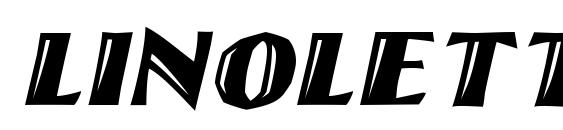 шрифт LinoLetterCut Italic, бесплатный шрифт LinoLetterCut Italic, предварительный просмотр шрифта LinoLetterCut Italic
