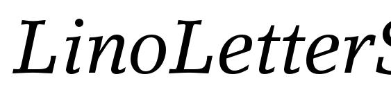 шрифт LinoLetterStd Italic, бесплатный шрифт LinoLetterStd Italic, предварительный просмотр шрифта LinoLetterStd Italic