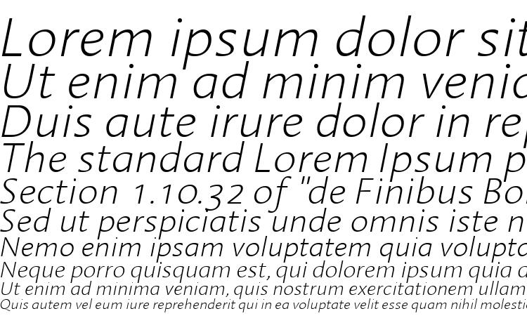 specimens Linotype Aroma ExtraLight Italic font, sample Linotype Aroma ExtraLight Italic font, an example of writing Linotype Aroma ExtraLight Italic font, review Linotype Aroma ExtraLight Italic font, preview Linotype Aroma ExtraLight Italic font, Linotype Aroma ExtraLight Italic font