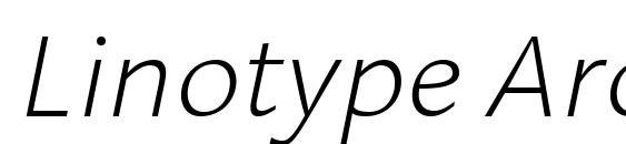 Linotype Aroma ExtraLight Italic Font