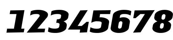 Linotype Authentic Sans BlackItalic Font, Number Fonts