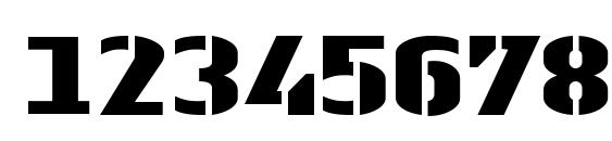 Linotype Authentic Stencil Black Font, Number Fonts