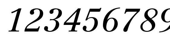 Linotype Centennial LT 56 Italic Font, Number Fonts