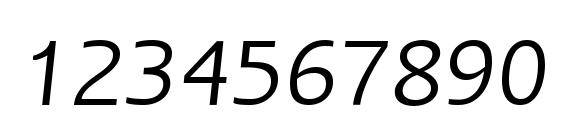 Linotype Ergo Italic Font, Number Fonts