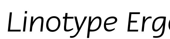 Linotype Ergo Italic Font