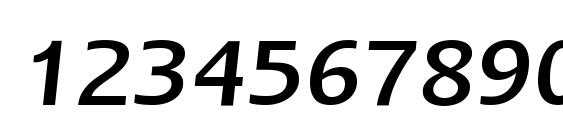 Linotype Ergo Medium Italic Font, Number Fonts