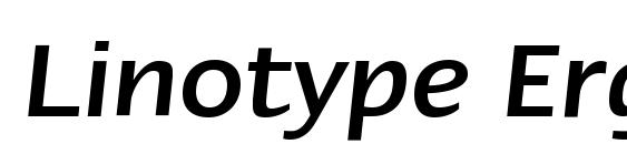 Linotype Ergo Medium Italic Font