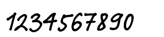 Linotype Feltpen Medium Font, Number Fonts