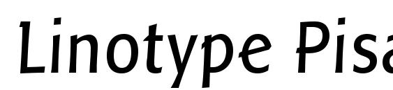 Linotype Pisa Regular font, free Linotype Pisa Regular font, preview Linotype Pisa Regular font