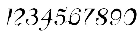 Linotype Sicula Oblique Font, Number Fonts