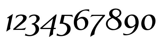 LinotypeAperto SemiBoldItalic Font, Number Fonts