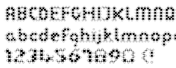 глифы шрифта LinotypeDot Regular, символы шрифта LinotypeDot Regular, символьная карта шрифта LinotypeDot Regular, предварительный просмотр шрифта LinotypeDot Regular, алфавит шрифта LinotypeDot Regular, шрифт LinotypeDot Regular