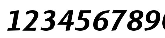 LinotypeFinnegan BoldItalic Font, Number Fonts