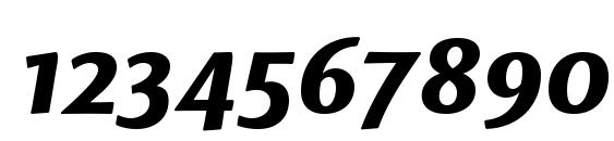 LinotypeFinneganOsF ExtraBoldItalic Font, Number Fonts