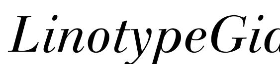 LinotypeGianotten LightItalic Font