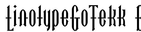LinotypeGoTekk Black font, free LinotypeGoTekk Black font, preview LinotypeGoTekk Black font