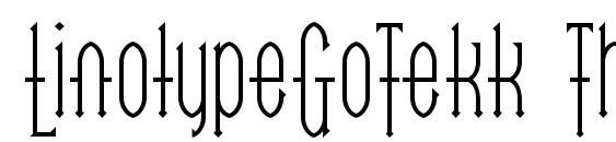 шрифт LinotypeGoTekk Thin, бесплатный шрифт LinotypeGoTekk Thin, предварительный просмотр шрифта LinotypeGoTekk Thin