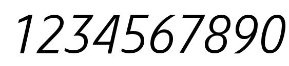 LinotypeVeto LightItalic Font, Number Fonts