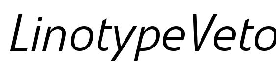 LinotypeVeto LightItalic font, free LinotypeVeto LightItalic font, preview LinotypeVeto LightItalic font