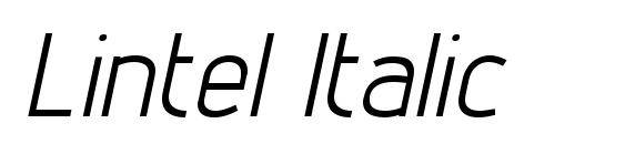 Шрифт Lintel Italic