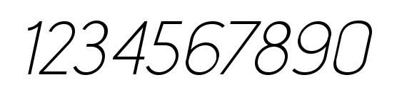 Lintel LightItalic Font, Number Fonts