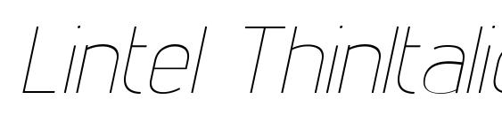 шрифт Lintel ThinItalic, бесплатный шрифт Lintel ThinItalic, предварительный просмотр шрифта Lintel ThinItalic