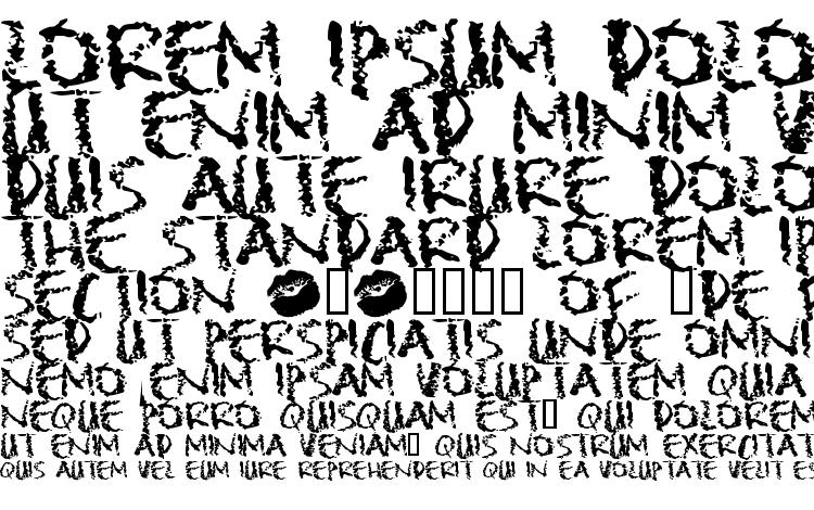 specimens Lipstick Traces font, sample Lipstick Traces font, an example of writing Lipstick Traces font, review Lipstick Traces font, preview Lipstick Traces font, Lipstick Traces font