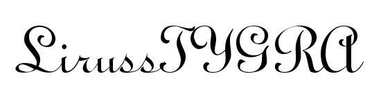 шрифт LirussTYGRA, бесплатный шрифт LirussTYGRA, предварительный просмотр шрифта LirussTYGRA